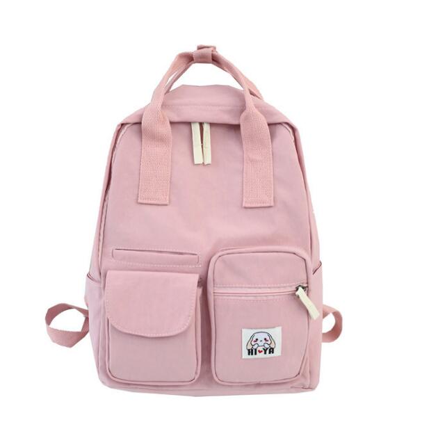 Chuwanglin Ladies Nylon Cute Backpacks Waterproof Women School Bags For Teenage Girl Harajuku Backpack Kawaii Female Bag B301302: Pink