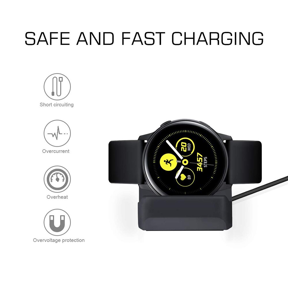 Chargeur pour Galaxy Watch Active 2, avec câble en Silicone, de , pour Samsung Galaxy Watch 3