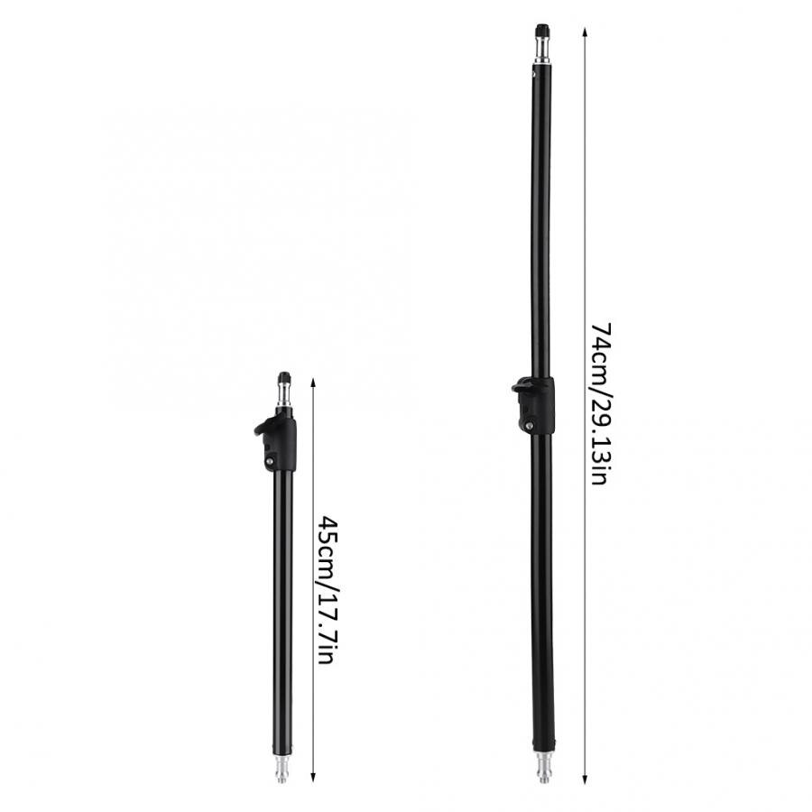 Flash Light Stand Photography Studio 45-74cm Adjustable Extension Rod Gimbal Stick Pole for Light Microphone Arm Stand Photo