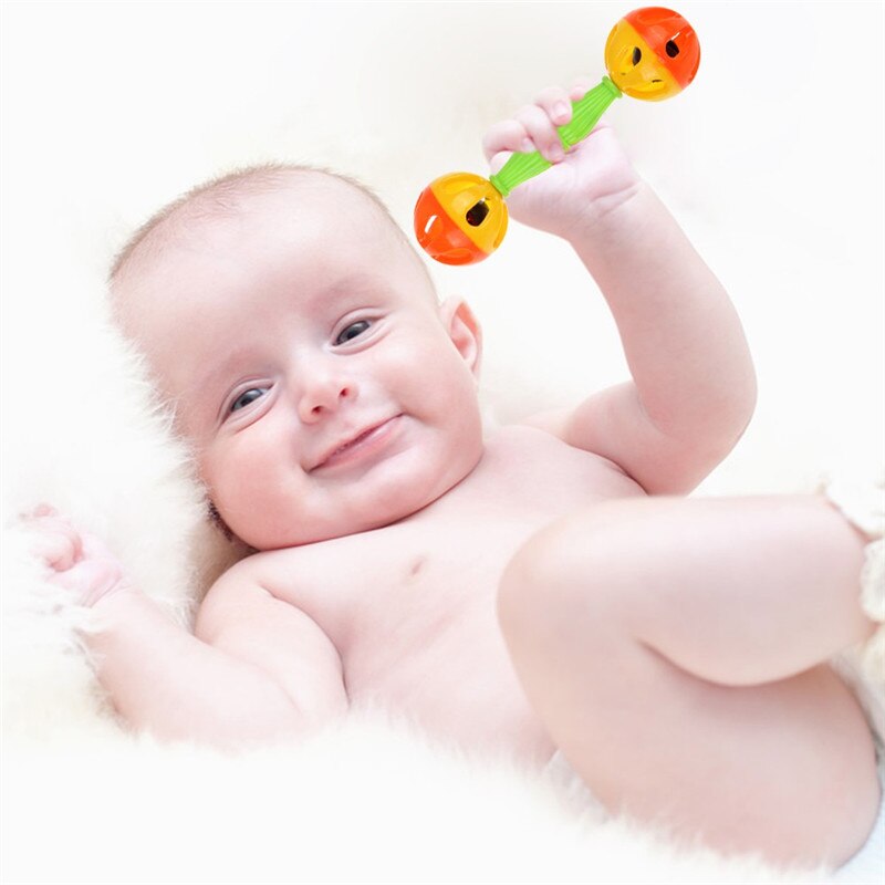 1pc Baby Rattles toy Intelligence Grasping Gums Plastic Hand Bell Rattle Funny Educational Mobiles Toys Birthday droppship: Default Title