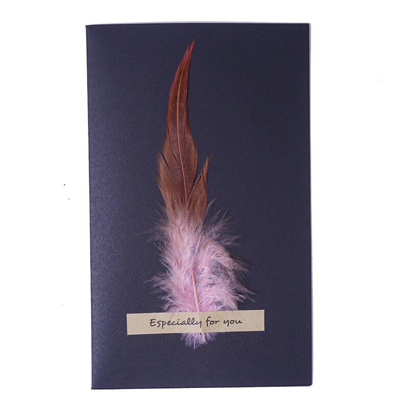 EZONE plume enveloppe + carte de voeux enveloppe noir affaires enveloppe haut de gamme Kraft papier enveloppe école fournitures de bureau: L