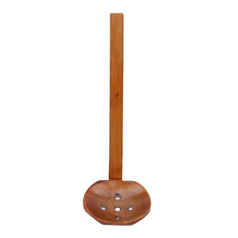Japanese Style Long Handle Wooden Spoon Colander Long Handle Utensils Ramen Tableware Kitchen Utensil Tools