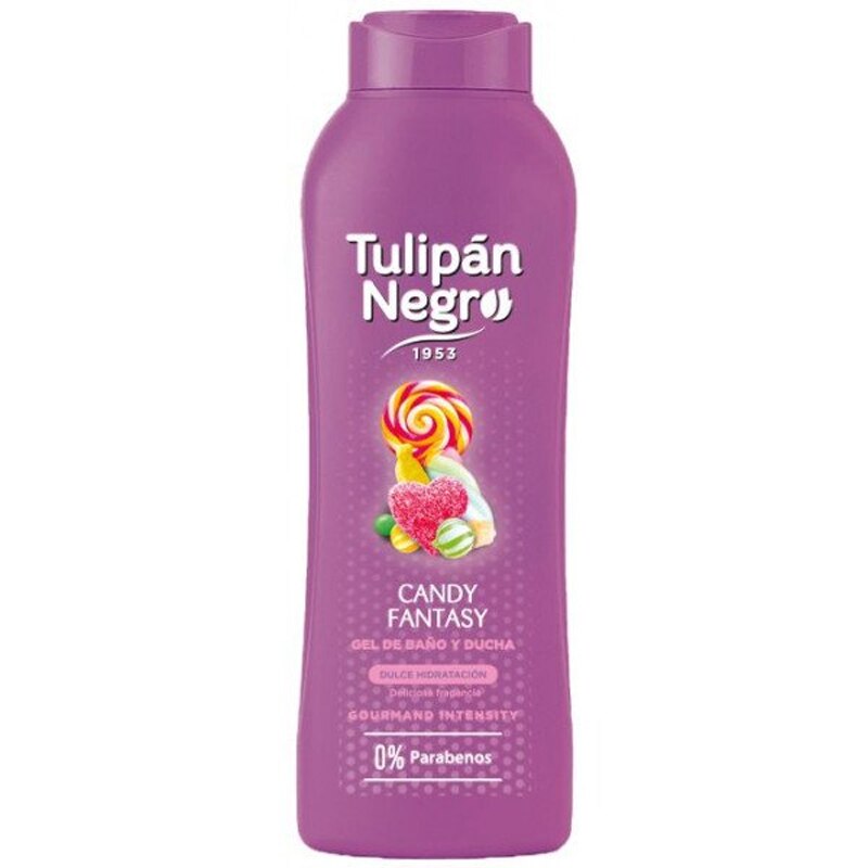 Pack Gel de baño Tulipan Negro 720 ml Ducha Passion Candy Fantasy Kiss Algodon Jabon Fresa Cereza Nata Geles de baño Hidratantes