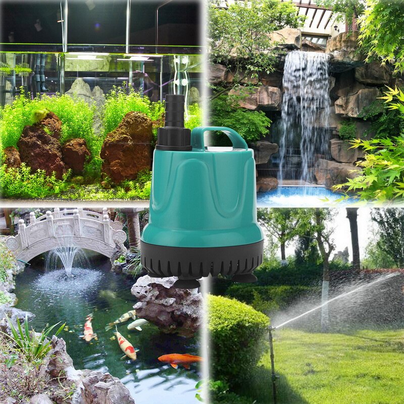 3/6/10/15/25W/35W Ultra-Quiet Submersible Water Fountain Pump Filter Fish Pond Aquarium Statuary Hydroponics Tank Fountain Tool