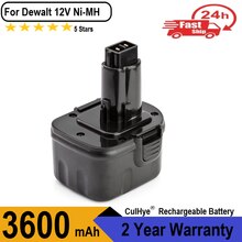3.6ah dc9071 dewaltin vaihto 12v xrp-akku  dw9071 dw9072 de9037 de9071 de9072 de9074 johdoton sähkötyökalun akku 3.5