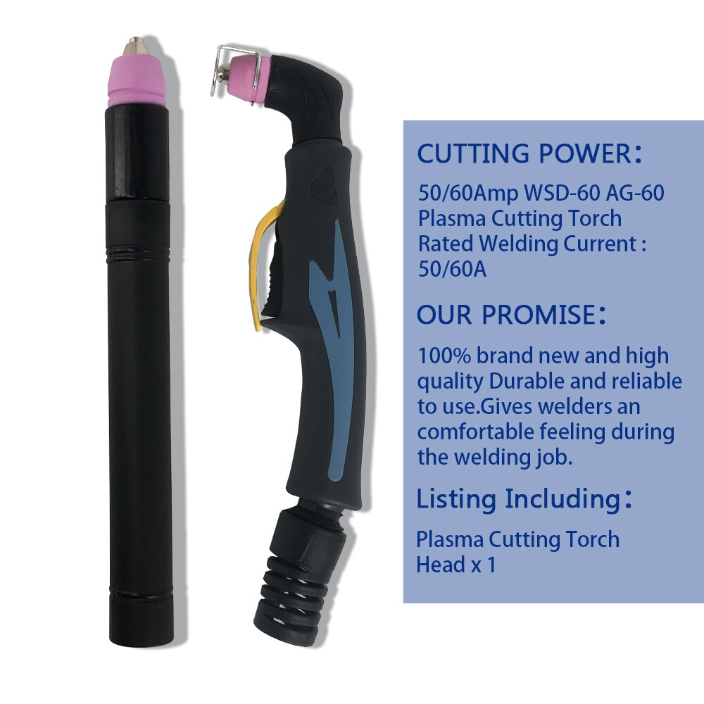 WSD60 AG60 Plasma Cutter Cutting Torch Head Pilot Arc 50A 60A for Plasma Cutting Machine Plasma Consumables