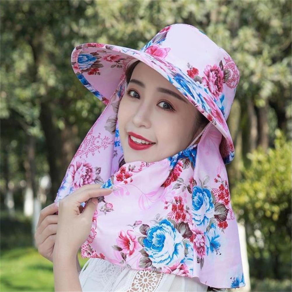 Chapeau de soleil pour femmes, Anti-UV, Protection du visage et du cou, dôme, grand bord, respirant, casquette pour le thé