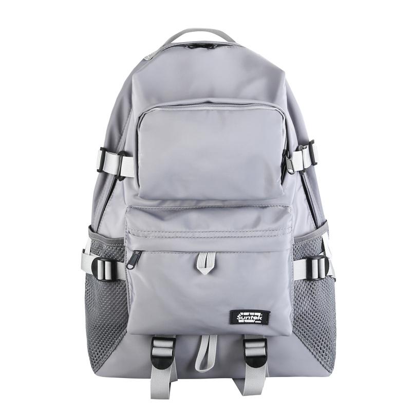 Men&#39;s Backpack Women Laptop Backbag Waterproof Travel Backpacks Cool School Bags For Boys: Gray