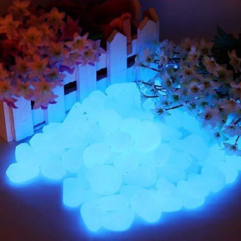 Pierre lumineuse créative phosphorescente pour aquarium, 200 pièces, galets décoratifs brillants pour Pot, plantes, ornements de jardin