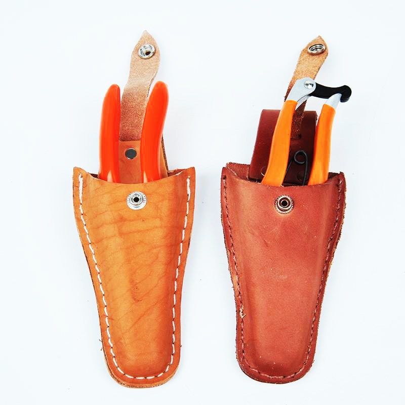 Scissors Storage Bag Portable Garden Sheath Tools Bag Holder Case Durable Leather Pruning Scissors Bag Buckle Gardening Pouch
