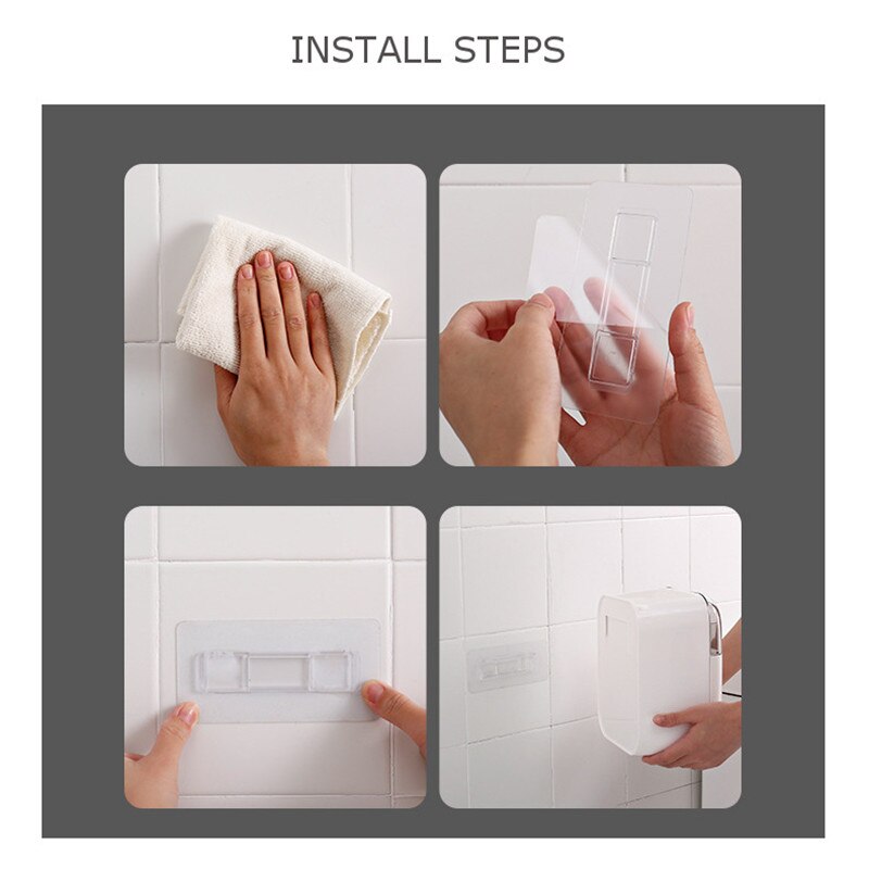 Wasserdichte Wand Montiert Wc Papier Halter Bad Tissue Box Tray Rollen Papier Kunststoff Wc Papier Fach Doppel Schicht Lagerung