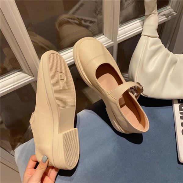 All-match runde tå sko kvinde kvinder slip-on træsko platform modis britisk stil afslappet kvindelige sneakers lejligheder kvinders: 3 / 38