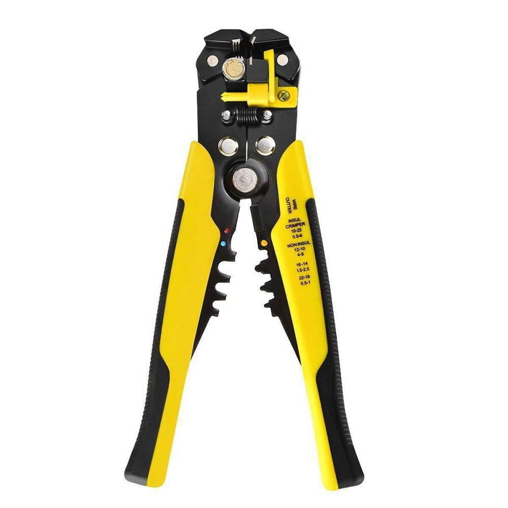 Portable Crimper Cable Cutter stipper Multifunctional Stripping Tools Crimping Pliers Terminal: YELLOW