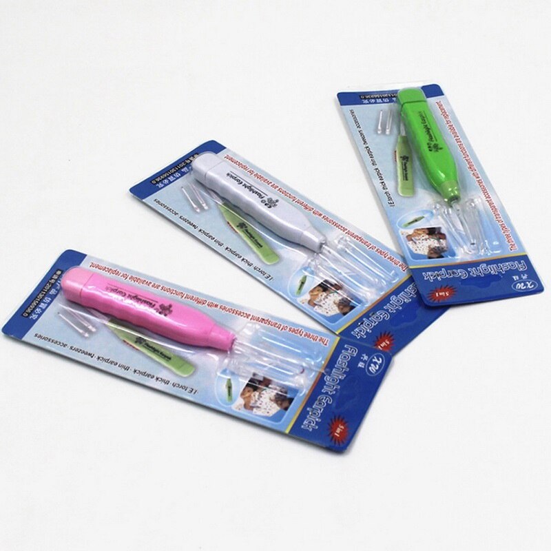 1 pc led-lampjes oorstokjes, oorsmeerverwijderaar, reiniger, oorstokje, curette, willekeurige kleur