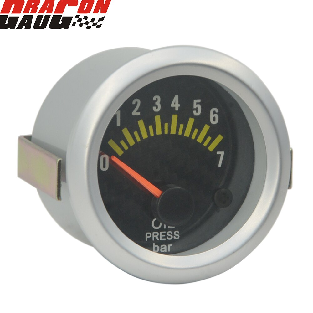 Dragon 2" 52mm Auto Oil Pressure Gauge 0-7 KG Car Racing Speedboat Instrument Pointer Meter