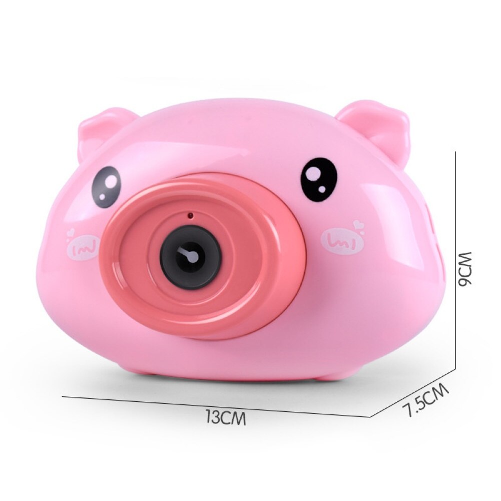 Kid Leuke Pig Camera Vorm Lichte Muziek Automatische Bubble Blower Machine Outdoor Speelgoed