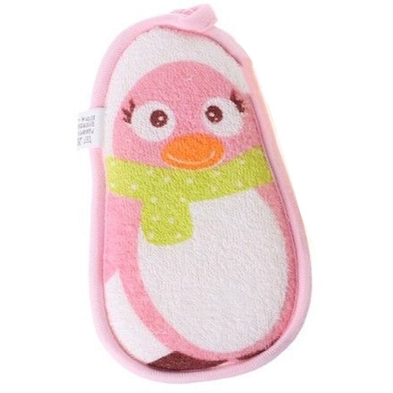 Cute Little Penguin Bath Brush For Baby Infant Shower Faucet Bath Brushes Sponge Rubbing Body Wash Shower Brushes Bath Tools: PK