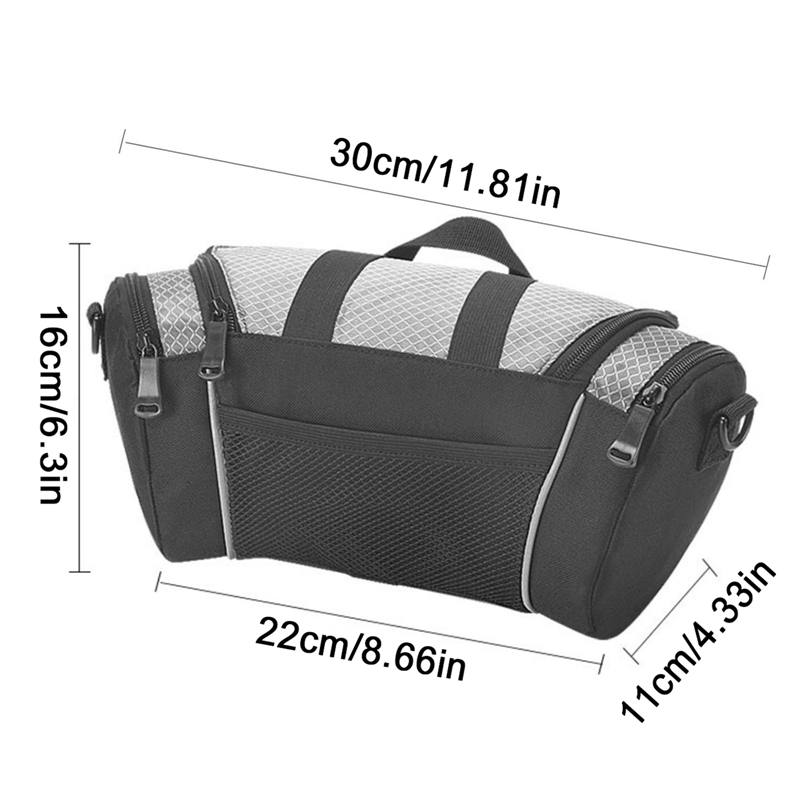 Waterdichte fietstassen vooraan Opbergtas met grote capaciteit Stuurtas Afneembare schoudertas Fietsfietsen Organizer Pouch