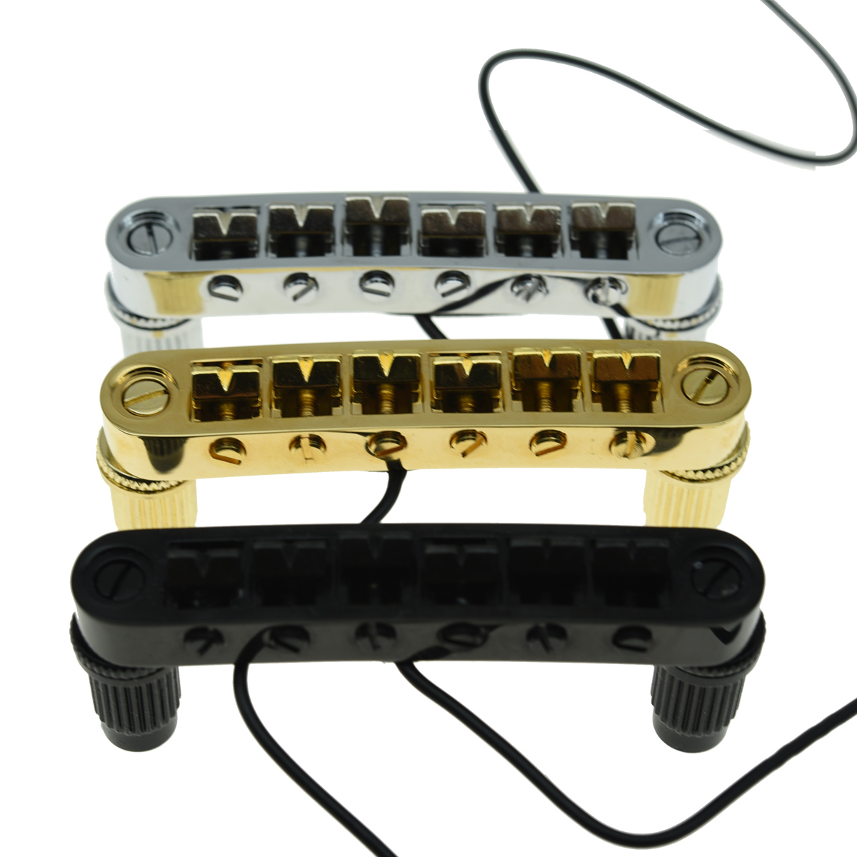 Dopro Gitarre Tune-o-Matic Piezo Bridge Pickup LP Piezo Gitarre Bridge Pickup für Les Paul/SG/ES Chrom/Schwarz/Gold
