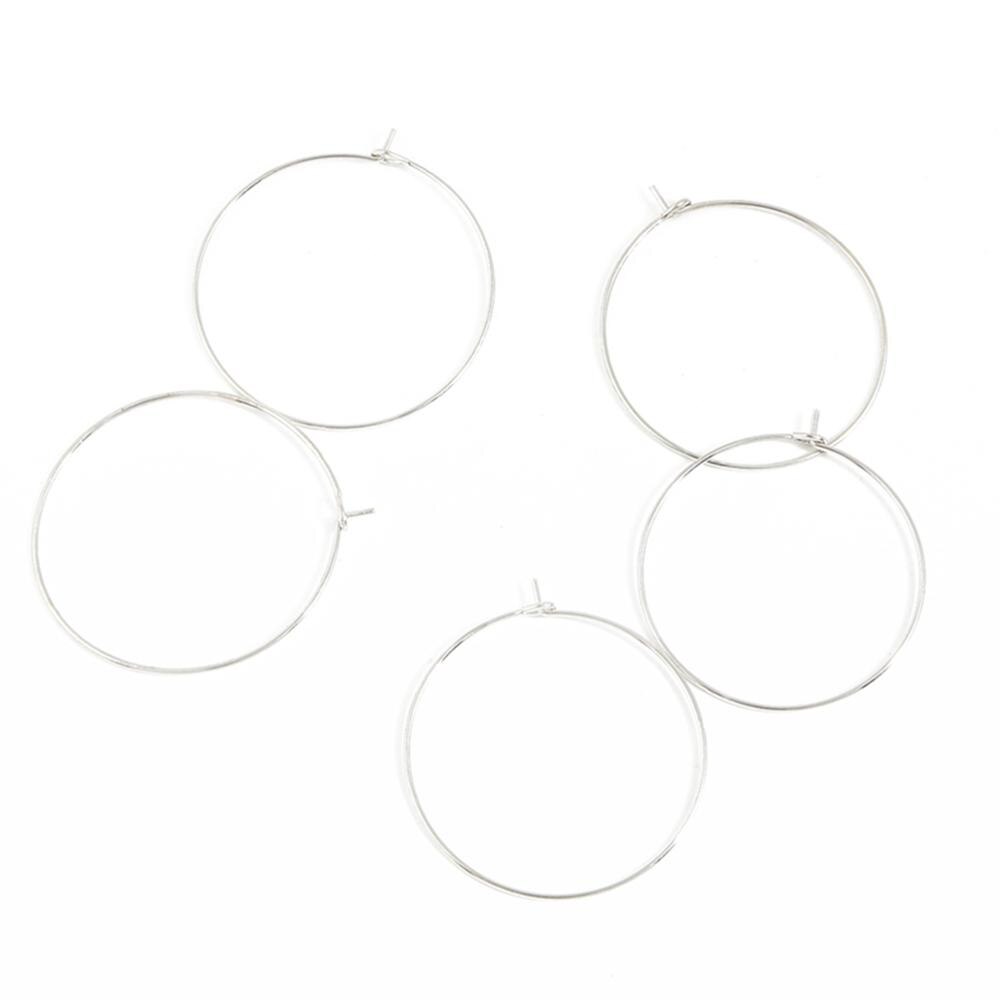 50 teile/lose KC Gold/Rhodium Runde Jump Ringe Eisen Verdreht Geschlossen Ringe Für DIY Schmuck Machen Zubehör: Silver / 35mm
