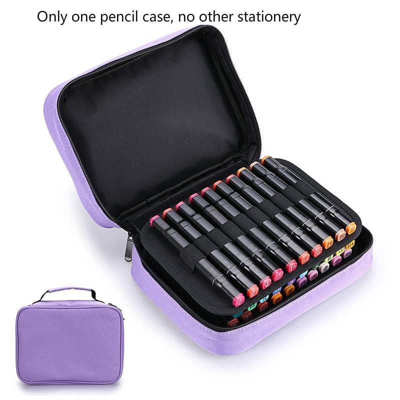 Marker pen bag sketch storage bag 40 hole painting bag marker pen storage bag pen bag: purple