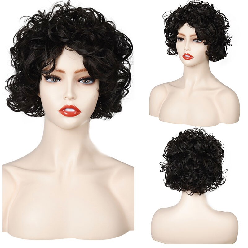Synthetic Wig Wig Female Short Curly Hair Fluffy Natural Hair High Temperature Silk Transform Styling Wig
