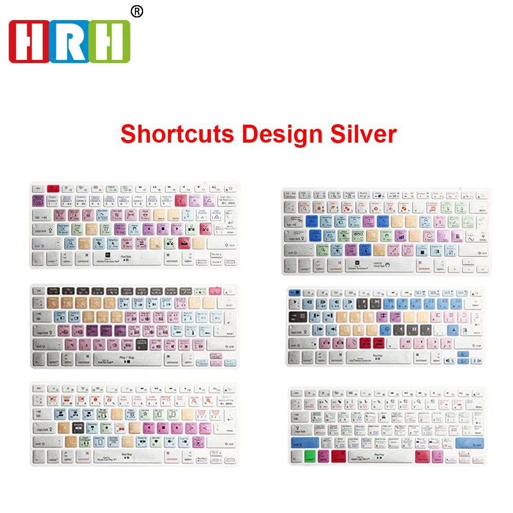 Hrh premiere pro final cut pro x ai ps genvej tastatur skin cover til macbook air pro retina 13 15 17 us/ eu layout både