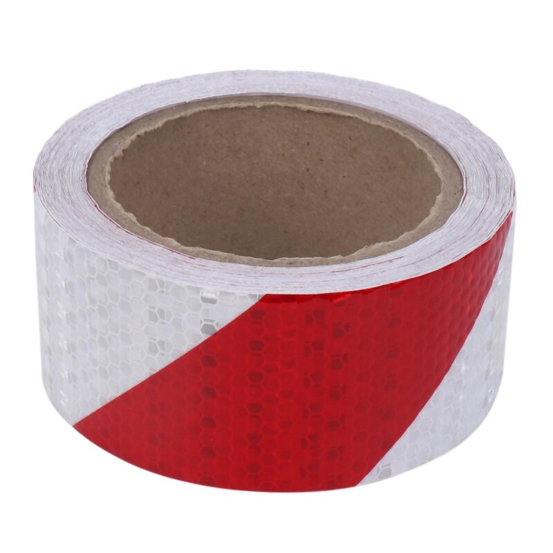 10m x 5cm Safety Warning Tape Reflective Tape Self adhesive Tape Reflective Strip Traffic Reflective Stickers Color: red + white: Default Title