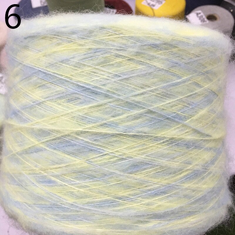 500G Segment Geverfd Mohair Garen Haak Huidvriendelijke Baby Wol Draad Voor Diy Hand Breien Trui Shawl Regenboog puffy Garen: 6-500g-HQL