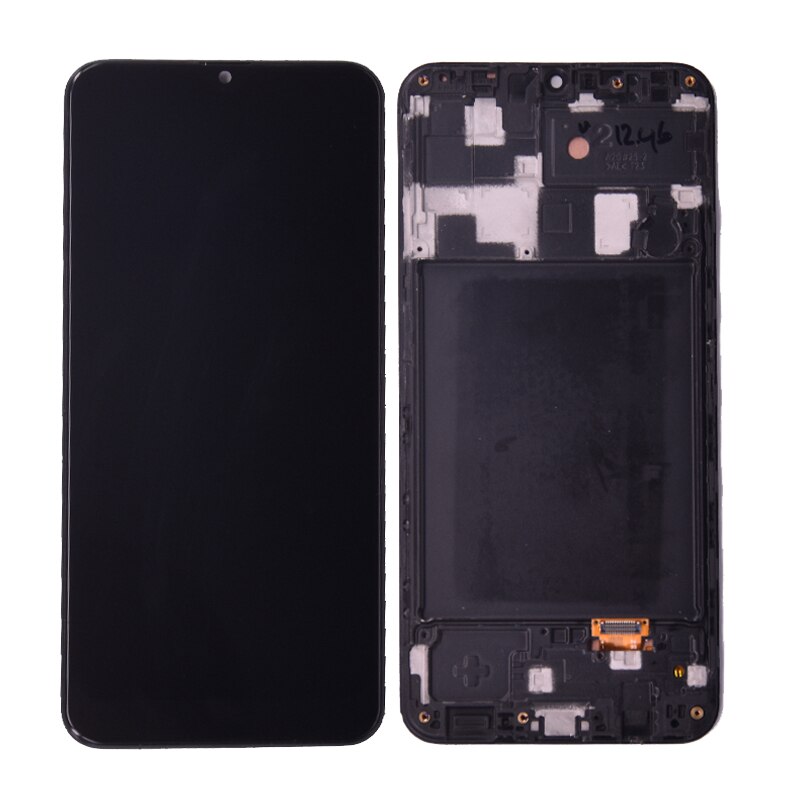 6.4&#39;&#39; For Samsung Galaxy A20 LCD Display With Touch Screen Digitizer Assembly For Samsung A205 SM-A205F A205FN: with frame black