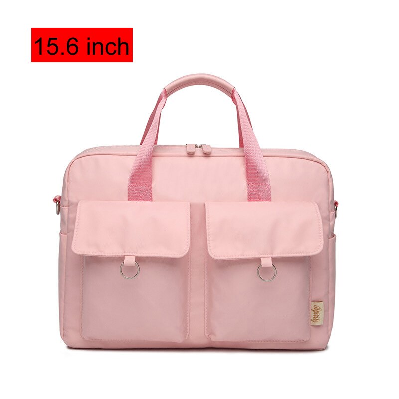 Laptop Bag 13.3 14 15.6 Inch Waterproof Briefcase for Macbook Air Pro Office Computer Shoulder Handbag Large Business Bags XA61C: 15.6in PinkA