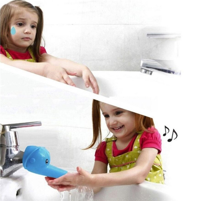 1 pc glade sjove dyr vandhane forlænger baby baljer børn håndvask badeværelse vask og praktisk