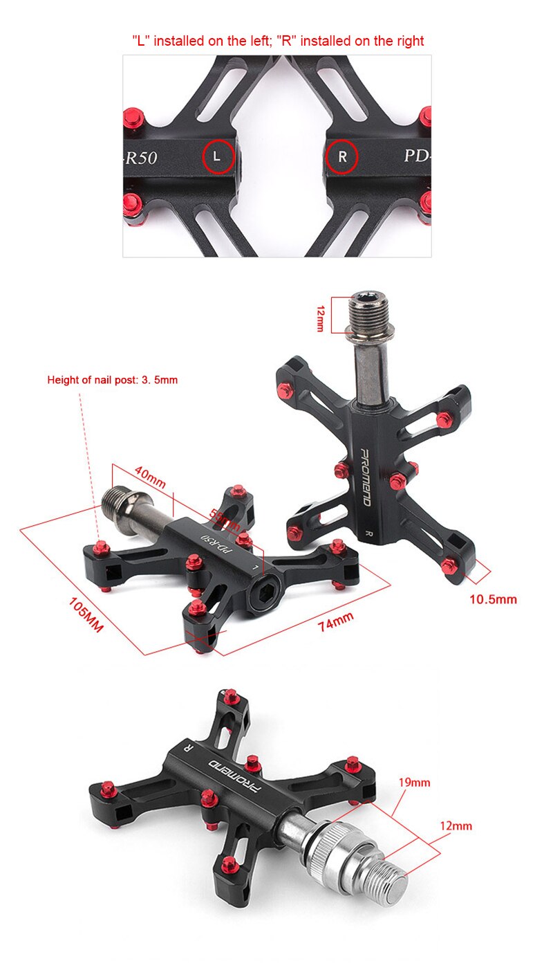 Promend PD-F57 Bicycle Pedals A Pair Of Palin Quick Release Pedals Folding Bike Riding Bearing Pedals MTB Flat Bike Pedals