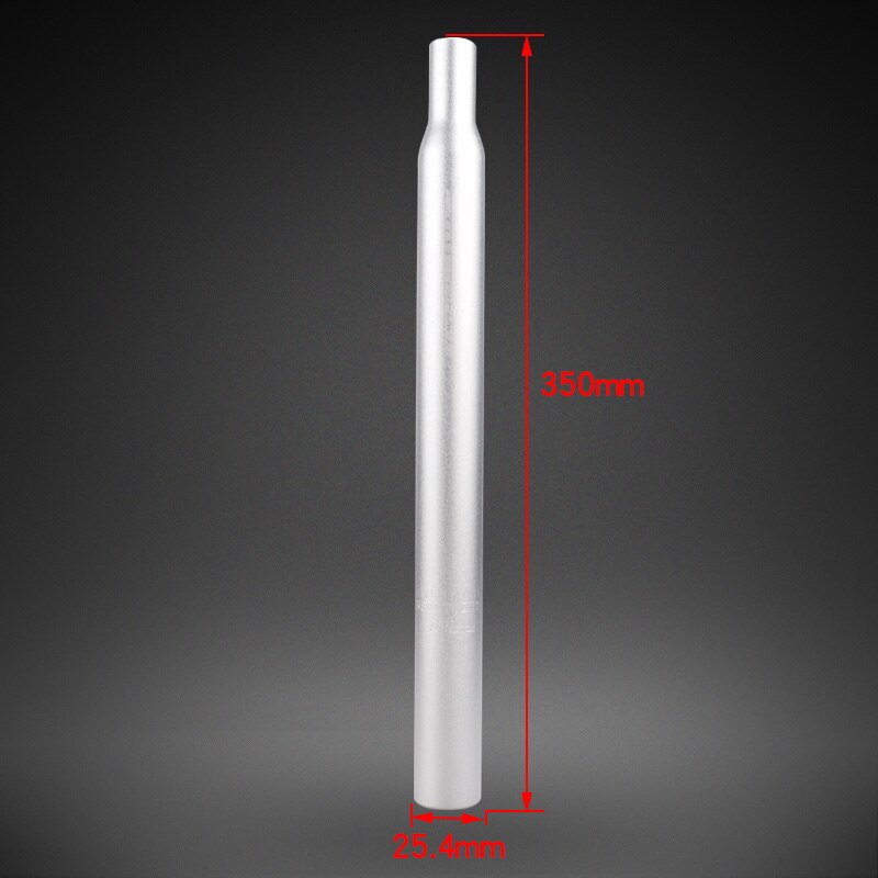 Mountain Bike Aluminum Alloy Seat tube 25.4/27.2/28.6/33.9mm*350mm/550mm Lengthened Bicycle Seat Post: 25.4X350 Silver