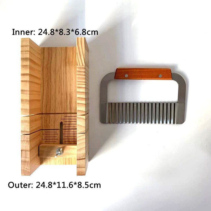 3in1 Manual Soap Kits Adjustable Cutting Loaf Soap Cutters Pine Rectangle Slicer with Stainless Steel Blade Soap Making Supplies: Type E