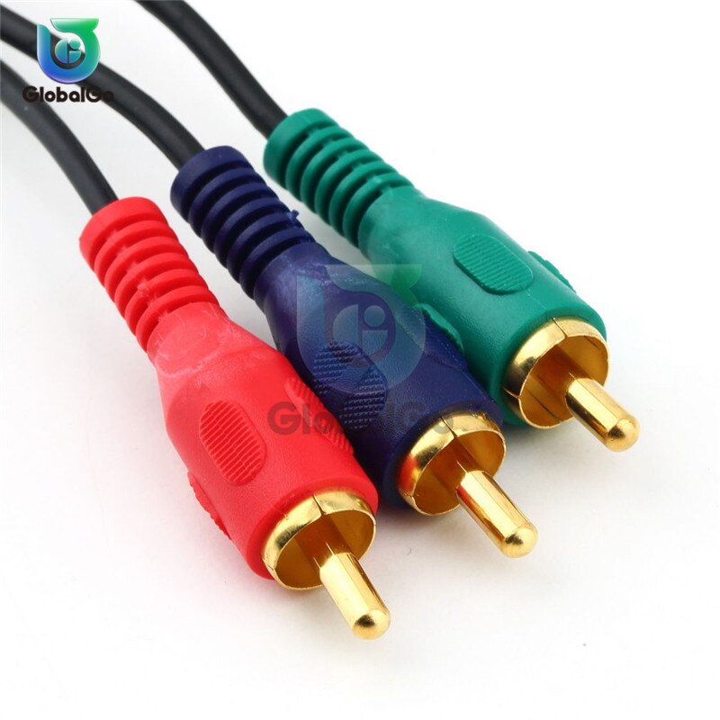 Hdmi til rca kabel hdmi hann  til 3 rca av kompositt hann m/m kontaktadapter konverter kabel ledning avsender