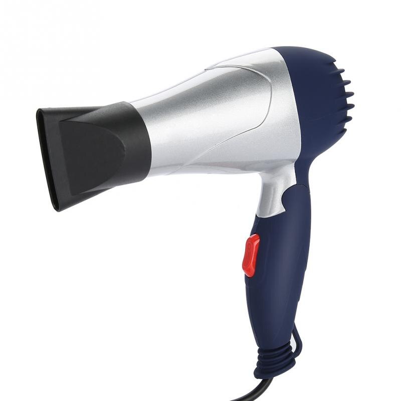 1500W Hair Styling Tools Foldable Electric Hairdryer Fast Drying Foldable Blow Dryer 220V: silver