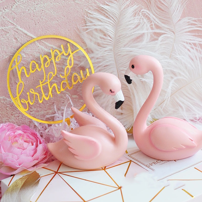 Kage topper lyserød flamingo indretning til bryllupsfest forsyninger diy hjem kage indretning indretning valentinsdag fødselsdagsfest