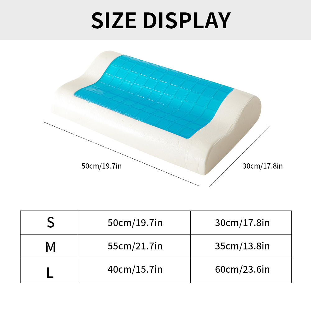 55x3 5 Cm/40X60 Cm 3 Size Cooling Traagschuim Cervicale Kussen Gel Stevig Hoofd Hals