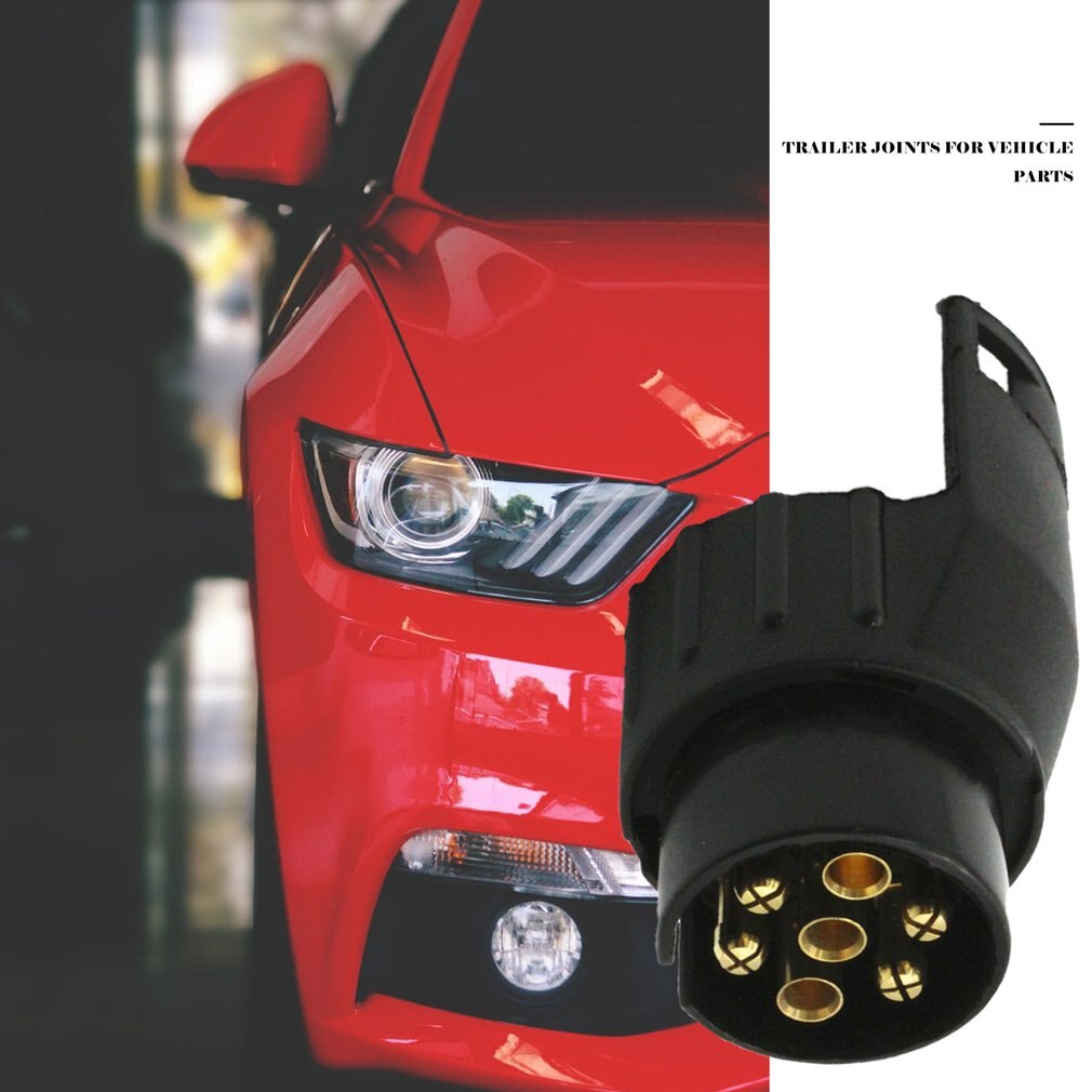 7 Pin To 13 Pin Plug Adapter Converter Tow Bar Socket Converter Black Auto Accessories
