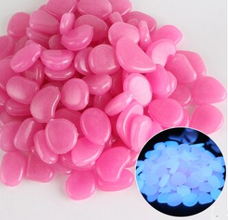 JOYLIVE – pierres décoratives pour Aquarium, pierres lumineuses qui brillent dans la nuit, pour le jardin, 20 pièces: Purple 20