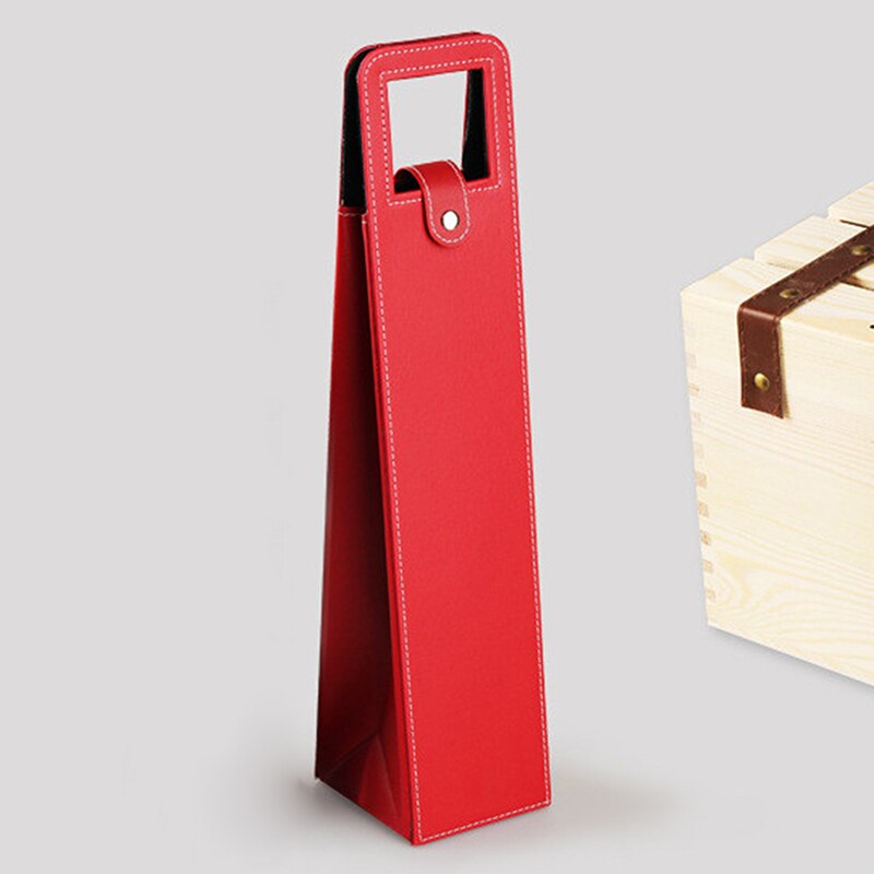 Manufacturers Custom-Made Wine Bags Of Wine Packaging Boxes Red Wine Only Leather Box Red Black Brown: red