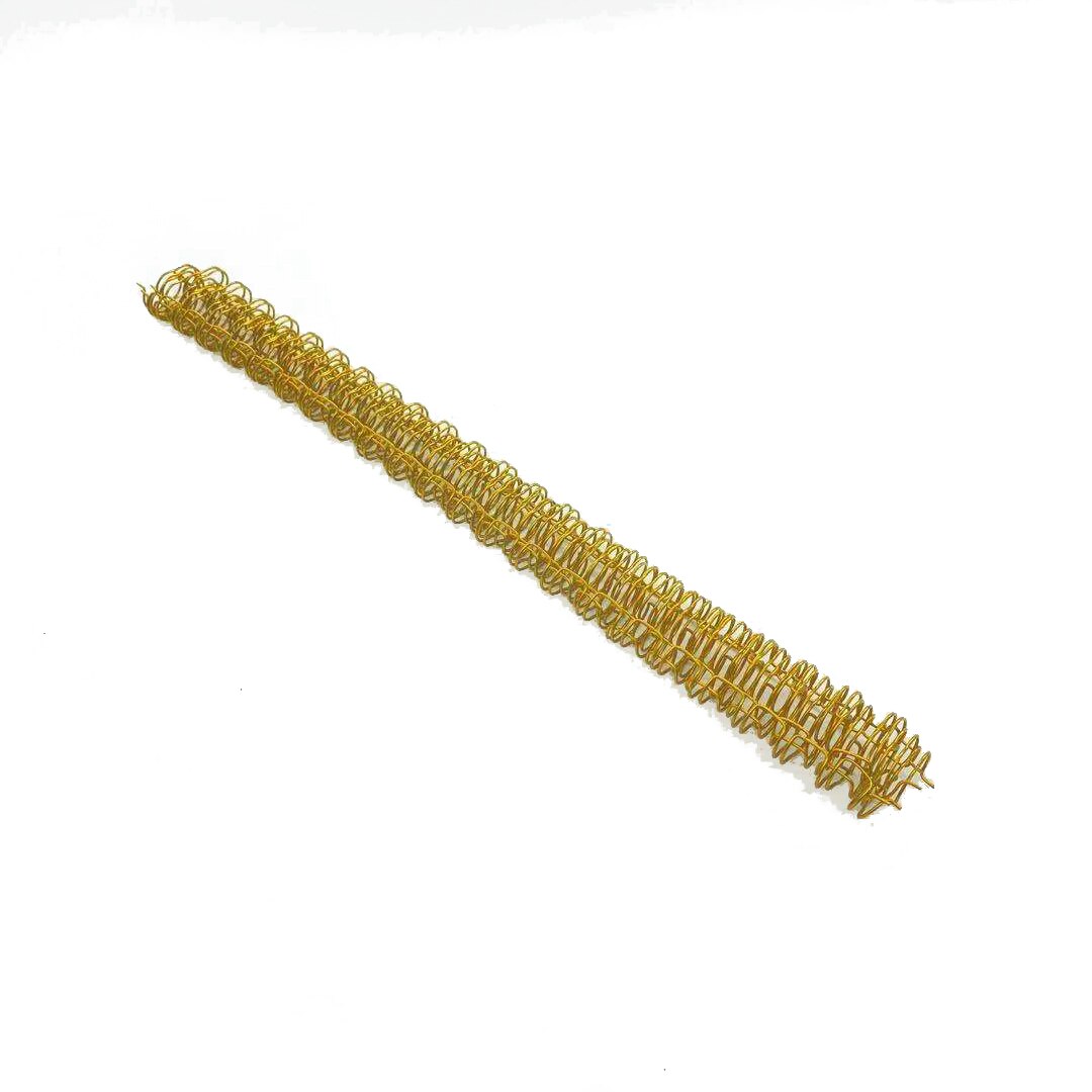100pcs 9.5mm 2:1 Metal YO Double Coil Calendar Binding Coil Notebook Spring Book Ring Binding A4 Binders Double Wire Binding: Gold