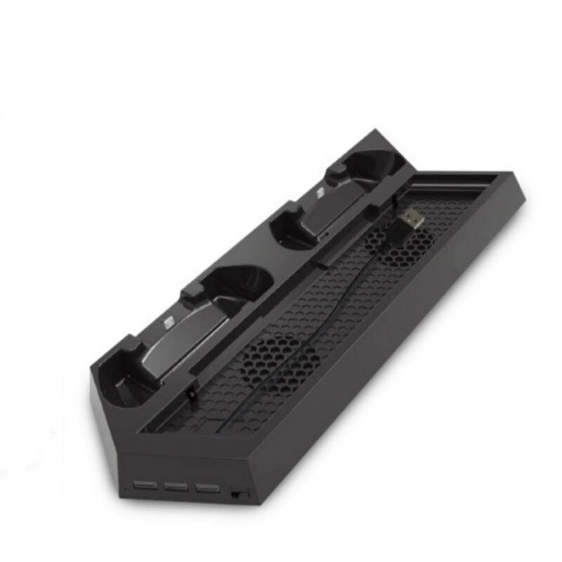 Dual Charger Vertical Controller Dock Station Charging Bracket Stand + Cooling Cooler Fan + 2 USB Power HUB for Playstation4 PS