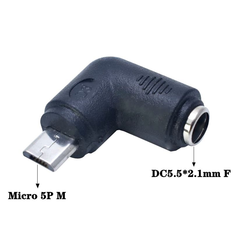 DC5.5 * 2.1mm Male Female To USB Mini 5P Micro 5P Type-C Male Female Adapter Elbow Android Phone DC Power Adapter 5V Interface: Orange