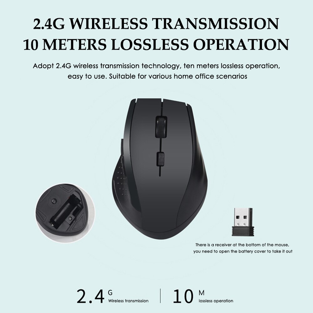 Mini souris optique sans fil, 2.4G, USB, pour ordinateur, réglable, ug I, pour Windows, Mac, Linux