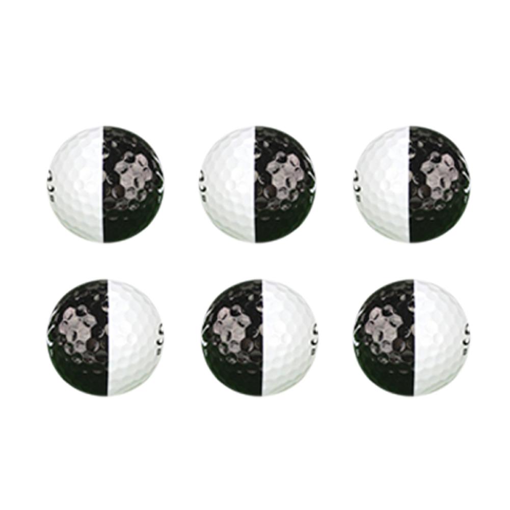 Golf Balls Set Long Distance Black And White 2 Layer Ball Golf Training Accessories For Putters