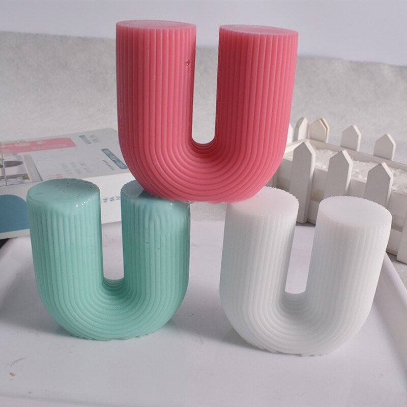 U-Shaped Decoration Candle Silicone Mold Resin Epoxy Craft Polymer Clay Craft DIY Ornament Jewelry Candles Making Tool