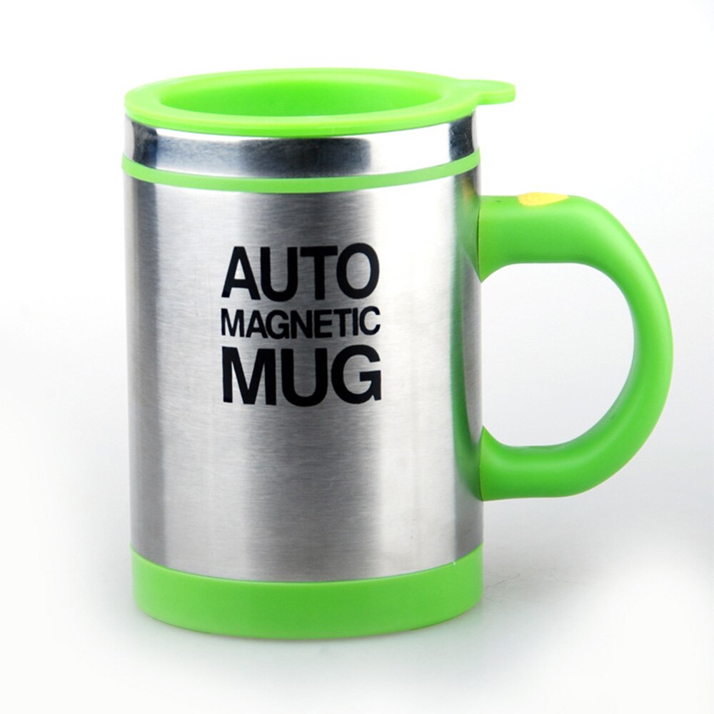 Tasse magnétique automatique de 400ML | Tasse à café, tasse magnétique automatique en acier inoxydable, tasse à mélanger isolée verres à boisson: green
