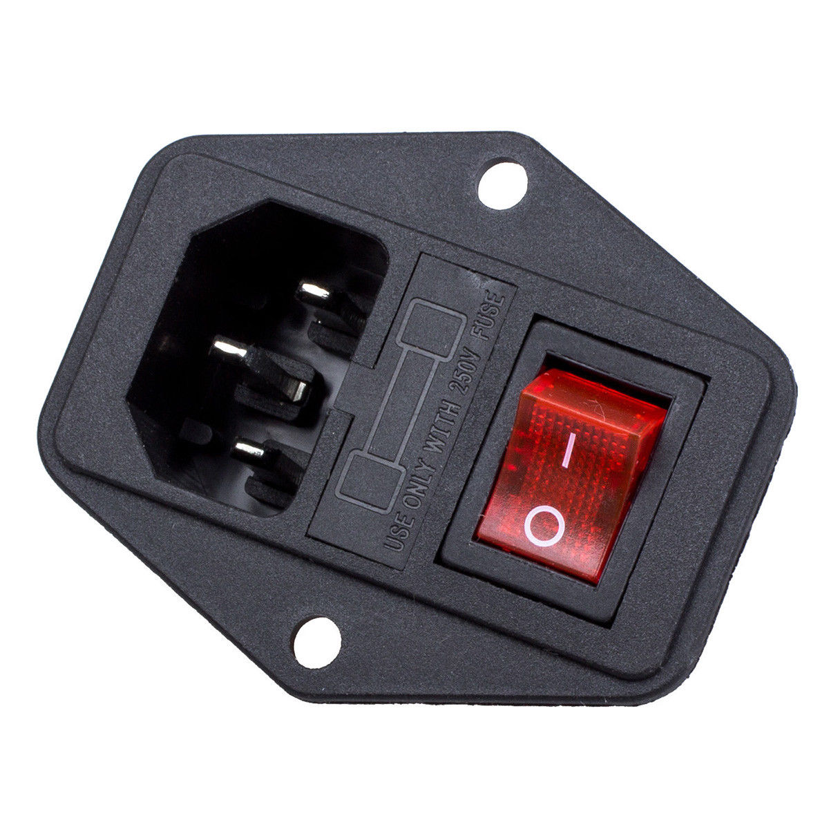 3 Pin On/Off LED Switch IEC320 Bartop Switch Interruptor Conector Maquina Arcade AC Power Connection